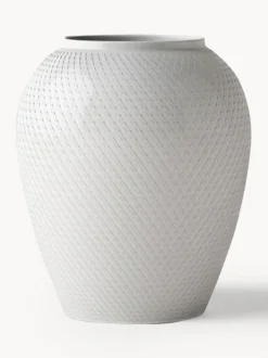 Jarrón artesanal de porcelana Rhombe, 17 cm