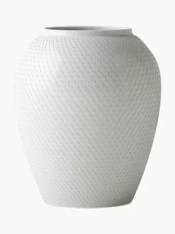 Jarrón artesanal de porcelana Rhombe, 25 cm