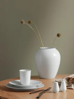Jarrón artesanal de porcelana Rhombe, 25 cm