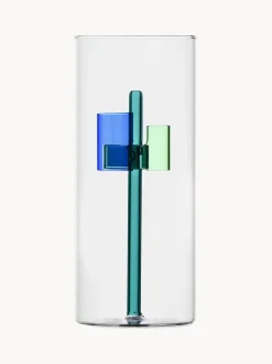 Jarrón artesanal de vidrio Standy, 25 cm