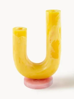 Jarrón artesanal en look mármol Mustique, 20 cm