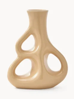 Jarrón de cerámica artesanal Three Ears, 21 cm