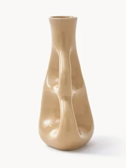 Jarrón de cerámica artesanal Three Ears, 21 cm