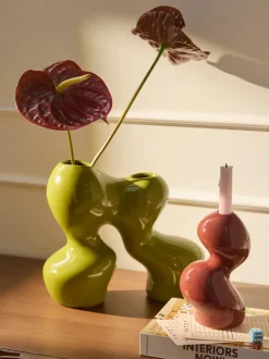 Jarrón de gres Madhuri, 25 cm