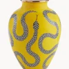 Jarrón de porcelana con detalle de oro Eden, 27 cm