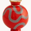Jarrón de porcelana con detalle de oro Eden, 23 cm