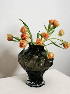 Jarrón de vidrio soplado Ammonit, 30 cm