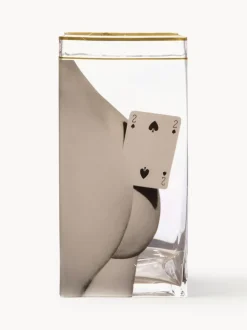 Jarrón de vidrio Two Of Spades, 30 cm