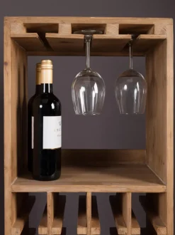 Licorera en madera de roble Claude