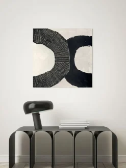 Lienzo pintado a mano Black Circles
