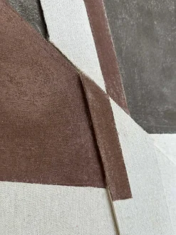 Lienzo pintado a mano con marco Brown Shapes