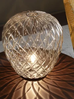 Lámpara de mesa artesanal grande regulable Pinecone