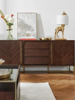 Lámpara de mesa de diseño grande con pantalla de lino Epigaea