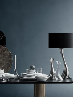 Lámpara de mesa grande de acero inoxidable Cobra