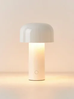 Lámpara de mesa LED pequeña regulable Bellhop, portátil
