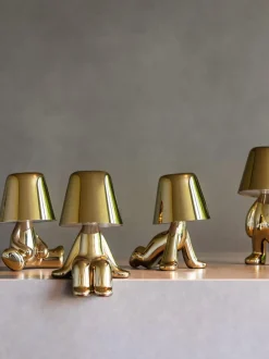 Lámpara de mesa LED pequeña regulable Golden Brothers Ron