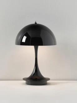 Lámpara de mesa LED regulable Panthella de diseño Verner Panton, 24 cm, portátil