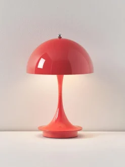 Lámpara de mesa LED regulable Panthella de diseño Verner Panton, 24 cm, portátil