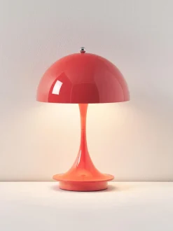 Lámpara de mesa LED regulable Panthella de diseño Verner Panton, 24 cm, portátil