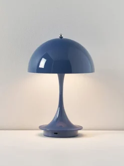 Lámpara de mesa LED regulable Panthella de diseño Verner Panton, 24 cm, portátil