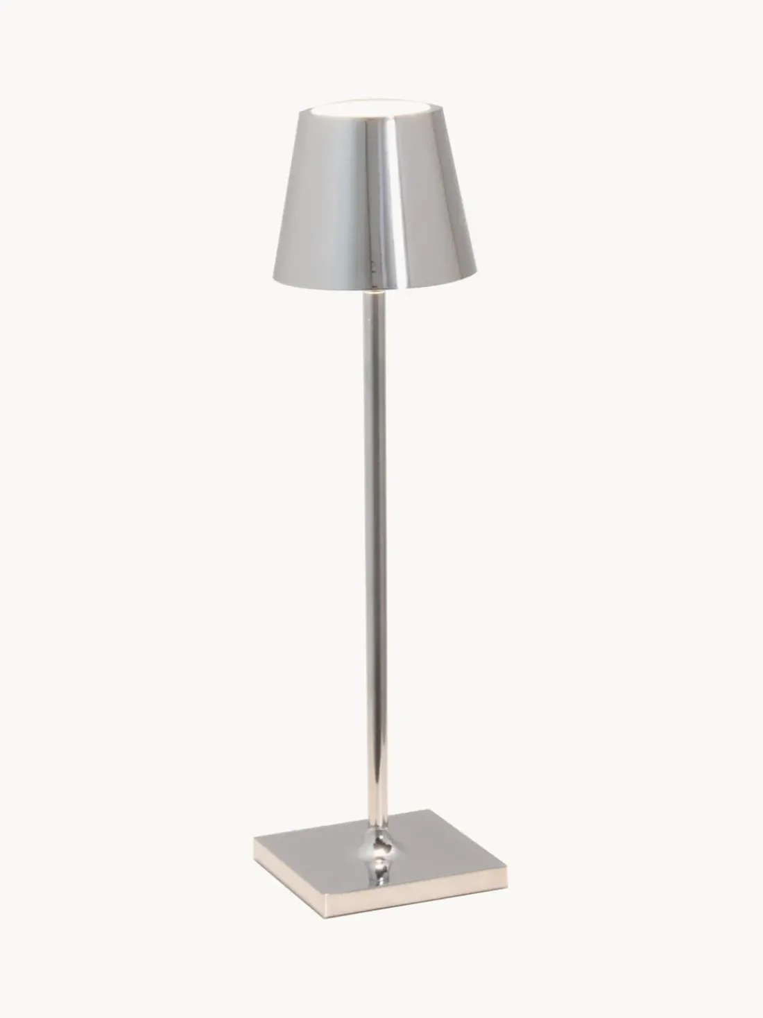 Lámpara de mesa LED regulable Poldina, portátil