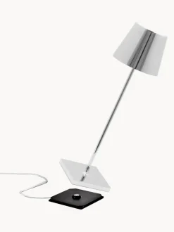 Lámpara de mesa LED regulable Poldina, portátil