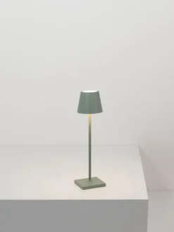 Lámpara de mesa LED regulable Poldina, portátil