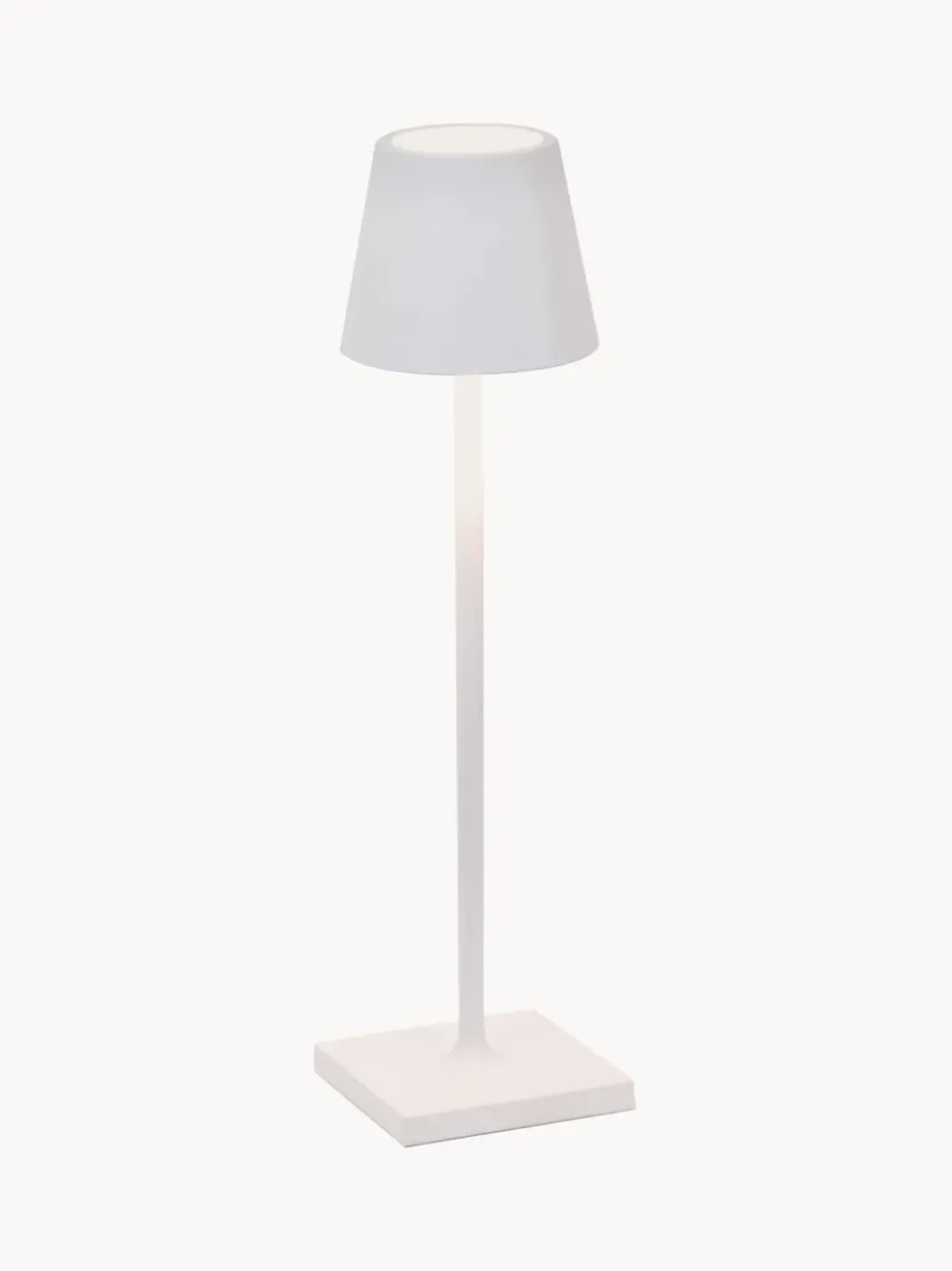 Lámpara de mesa LED regulable Poldina, portátil