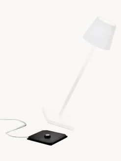 Lámpara de mesa LED regulable Poldina, portátil