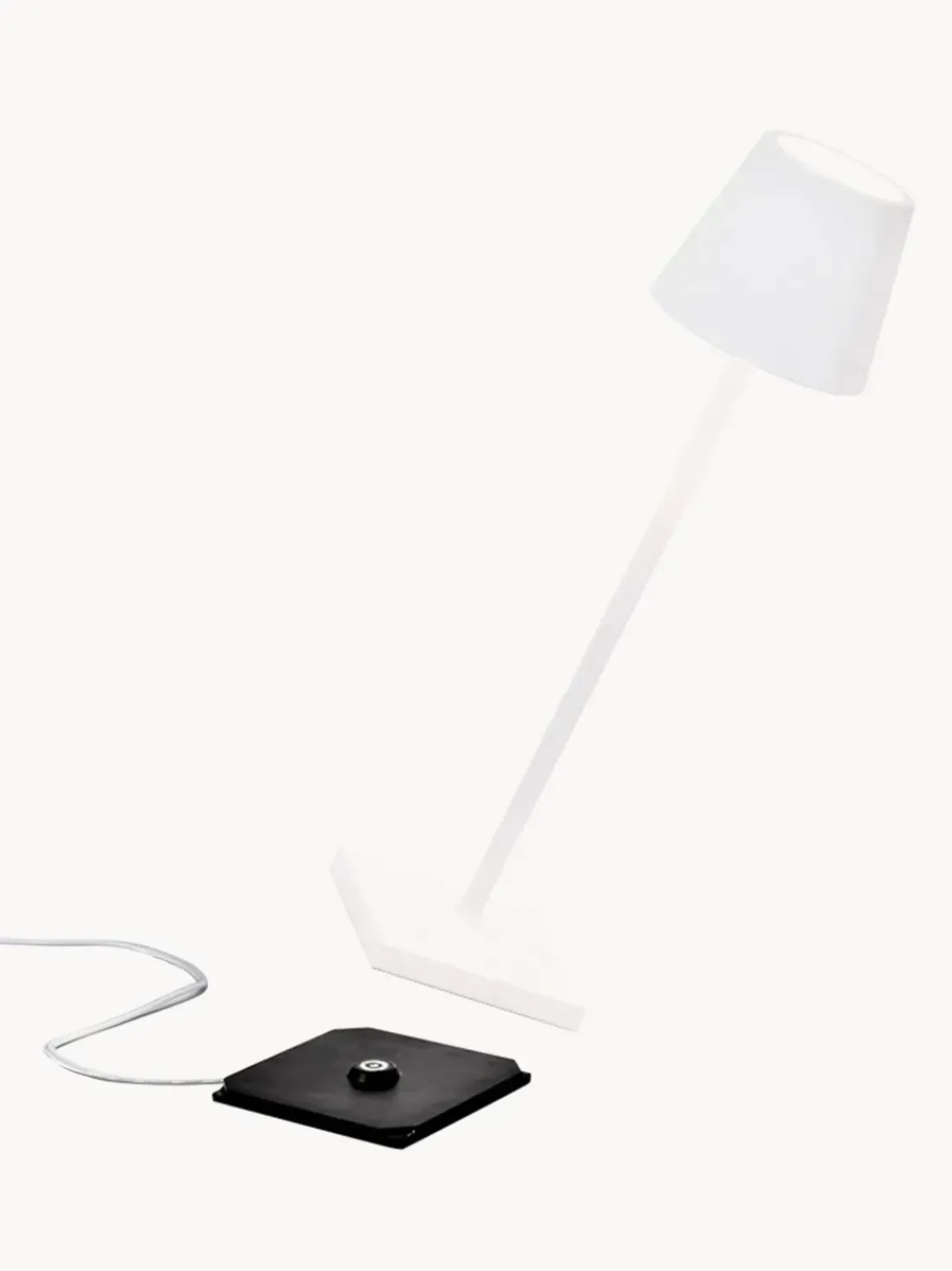 Lámpara de mesa LED regulable Poldina, portátil