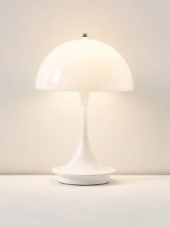 Lámpara de mesa LED regulable Panthella de diseño Verner Panton, 24 cm, portátil