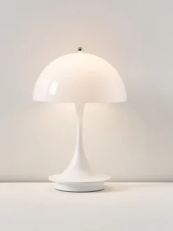 Lámpara de mesa LED regulable Panthella de diseño Verner Panton, 24 cm, portátil
