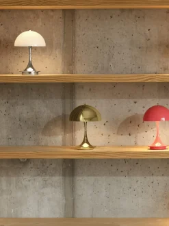 Lámpara de mesa LED regulable Panthella de diseño Verner Panton, 24 cm, portátil