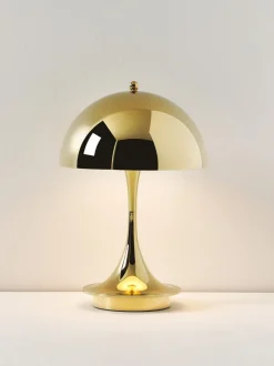 Lámpara de mesa LED regulable Panthella de diseño Verner Panton, 24 cm, portátil