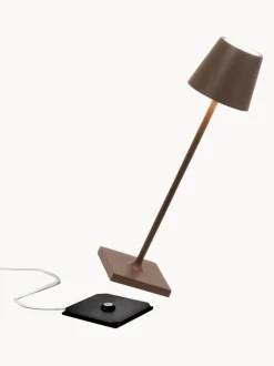 Lámpara de mesa LED regulable Poldina, portátil