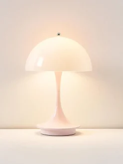 Lámpara de mesa LED regulable Panthella de diseño Verner Panton, 24 cm, portátil