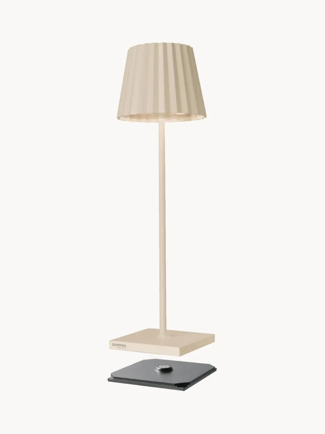 Lámpara de mesa para exterior LED regulable Trellia, portátil