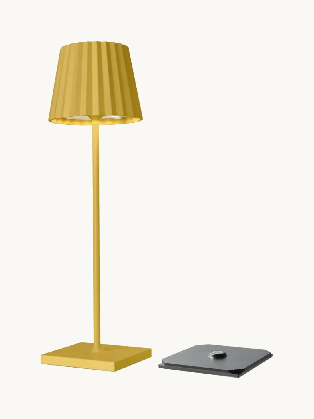 Lámpara de mesa para exterior LED regulable Trellia, portátil