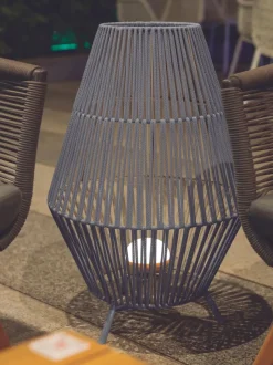 Lámpara de mesa para exterior LED regulable Conta, portátil