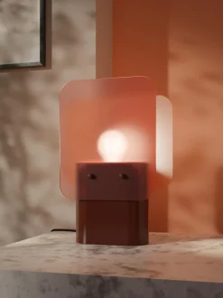 Lámpara de mesa pequeña Aluna