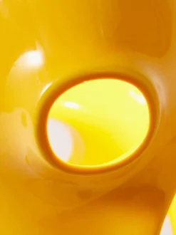 Lámpara de mesa pequeña artesanal Bulle