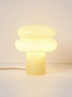 Lámpara de mesa pequeña de vidrio opalino Baya