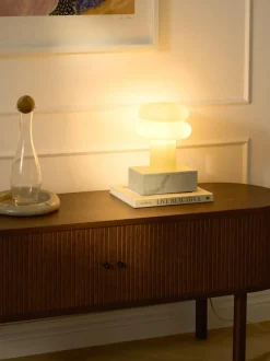 Lámpara de mesa pequeña de vidrio opalino Baya