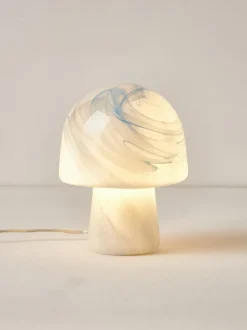 Lámpara de mesa pequeña en look mármol Talia
