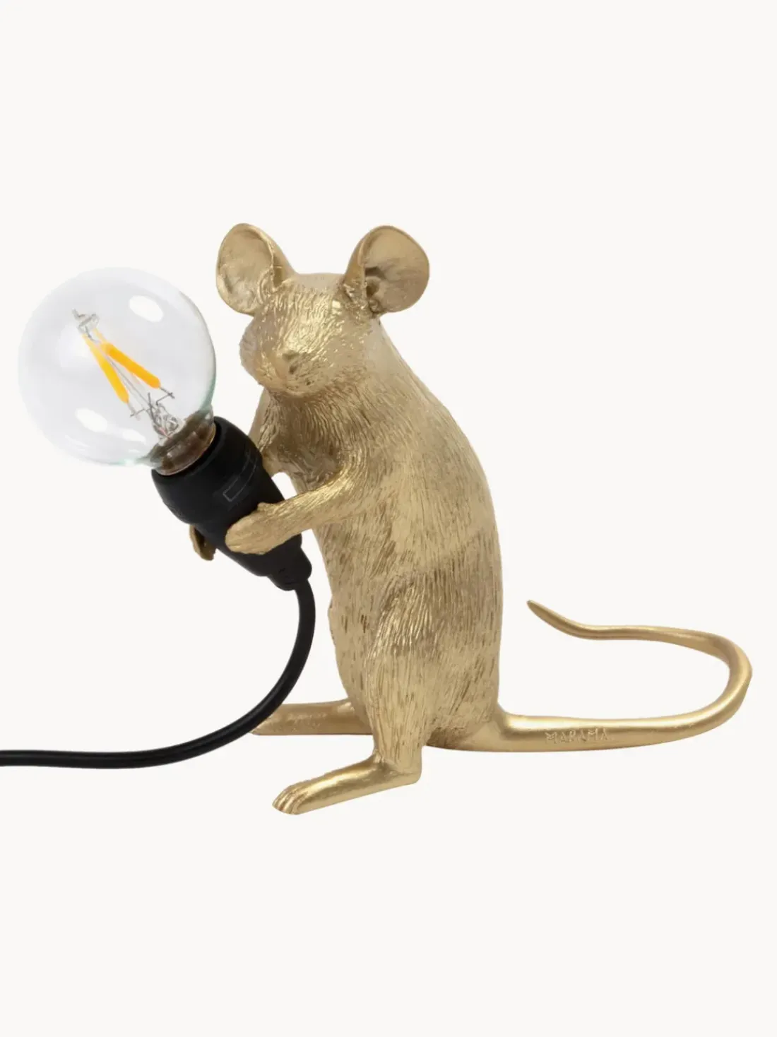 Lámpara de mesa pequeña LED Mouse, con puerto USB