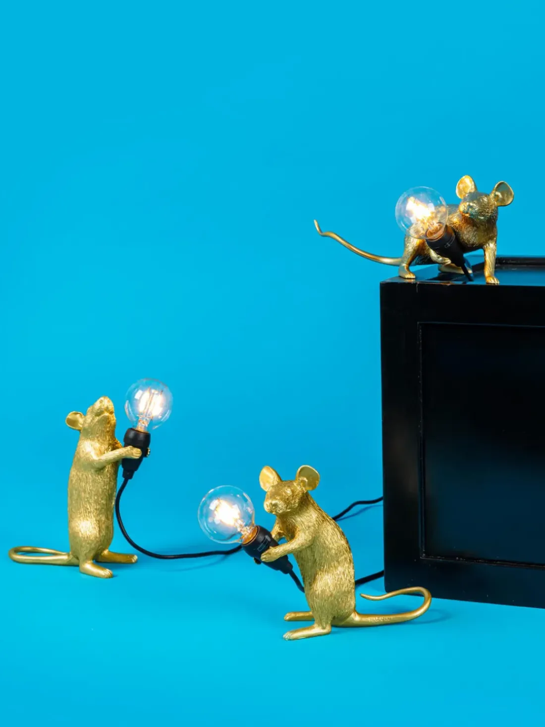 Lámpara de mesa pequeña LED Mouse, con puerto USB