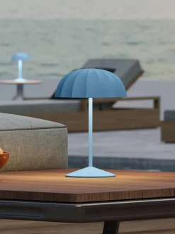 Lámpara de mesa pequeña para exterior LED regulable Ombrellino, portátil