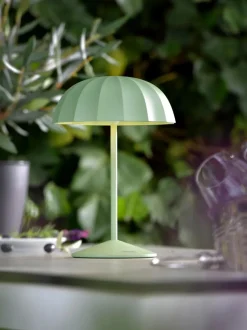 Lámpara de mesa pequeña para exterior LED regulable Ombrellino, portátil
