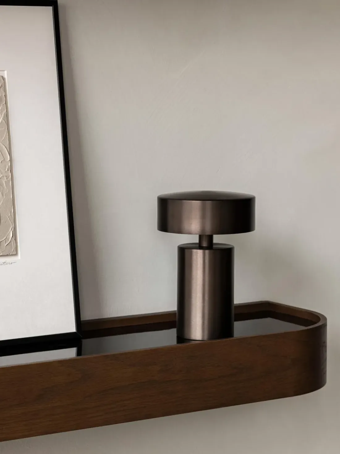 Lámpara de mesa pequeña regulable Columna, portátil