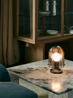 Lámpara de mesa pequeña soplada artesanalmente Sena
